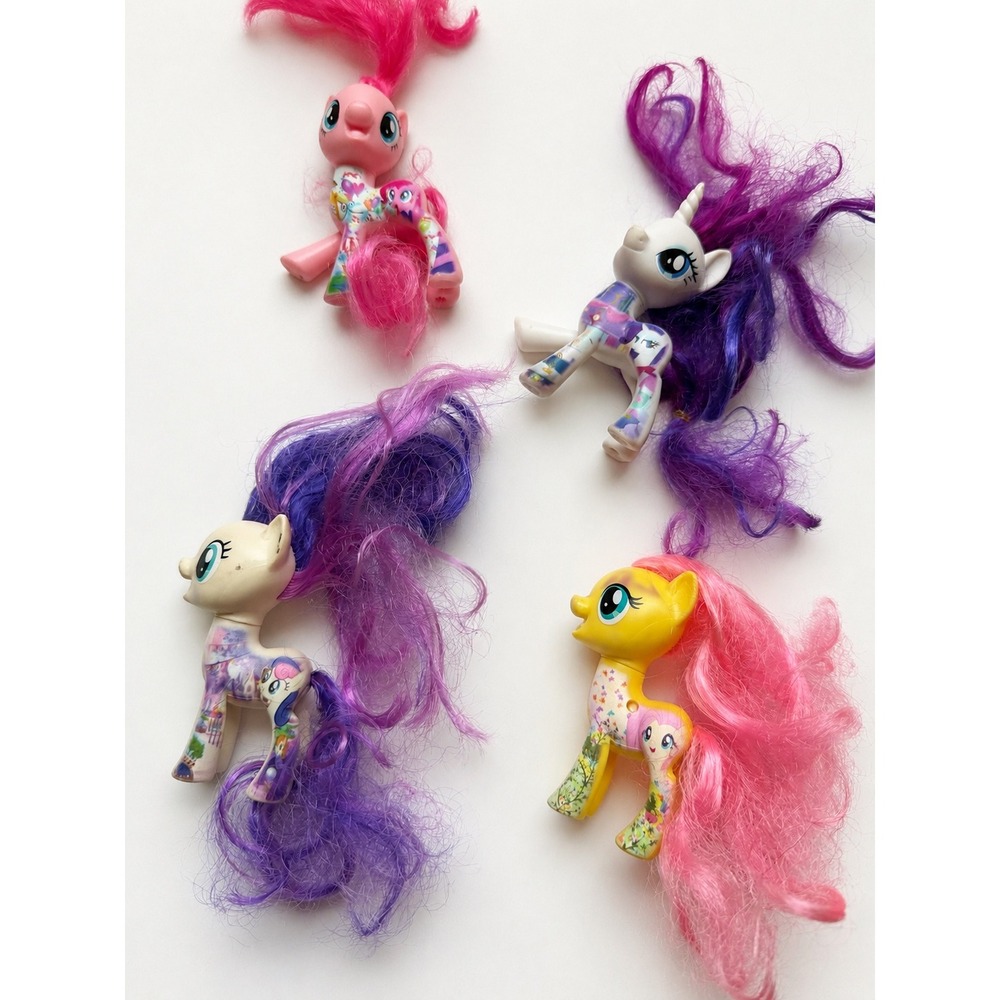 Hasbro‎ My Little Pony Mini Figures Kids 3in Multicolor 4 Pack Lot Retro